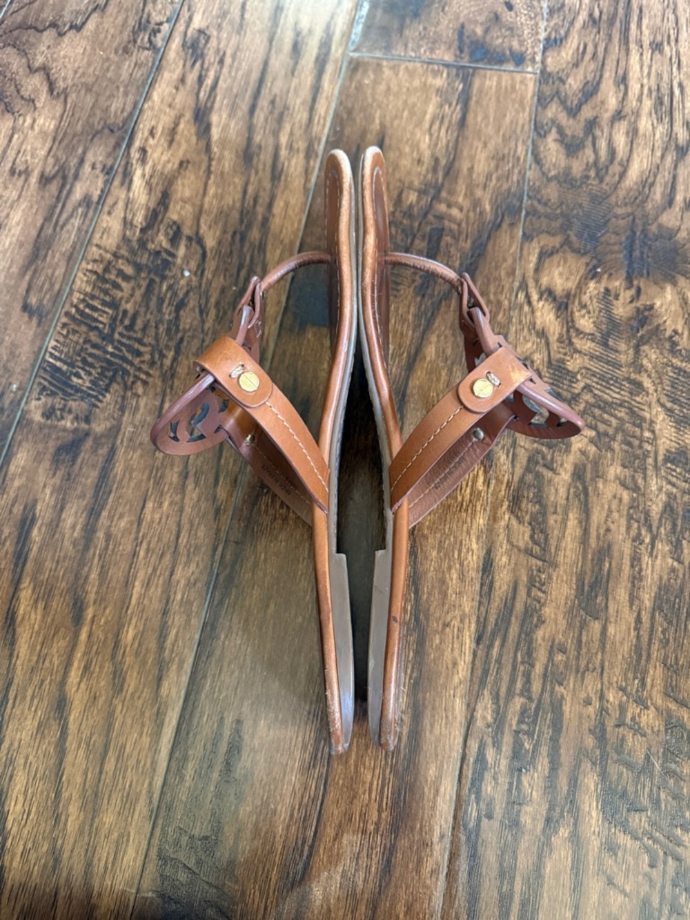 Tory Burch Miller Leather Logo Thong Sandals, size 9 - Picture 6 of 7